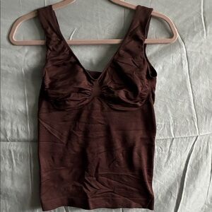 Seamless Brown Shapewear Tank Top